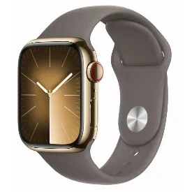 Умные часы Apple Watch Series 9 45 мм, M/L, Gold Stainless Steel Case with Sport Band Clay
