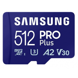 Карта памяти microSDXC Samsung Pro PLUS 512 ГБ, UHS-I U3, 180 МБ/с (MB-MD512SA)