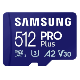 Карта памяти microSDXC Samsung Pro PLUS 512 ГБ, UHS-I U3, 180 МБ/с (MB-MD512SA)