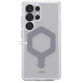 Чехол UAG Plyo Pro с MagSafe для Samsung Galaxy S25 Ultra, Ice/Silver, прозрачный/серебро