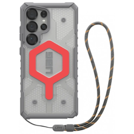 Чехол + ремешок UAG Pathfinder Clear с MagSafe для Samsung Galaxy S25 Ultra, Active Lava Case + Active Lava Lanyard, красный