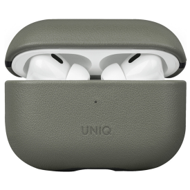 Чехол Uniq Terra Genuine Leather для AirPods Pro 2, Lichen Green, зеленый 