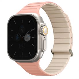 Ремешок Uniq REVIX EVO для Apple Watch 49/45/44/42 мм, Pink Ivory, розовый/слоновая кость