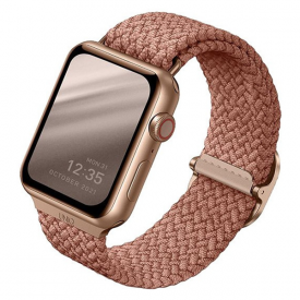 Ремешок Uniq Aspen DE Strap Braided для Apple Watch 41/40/38 мм, Pink, розовый