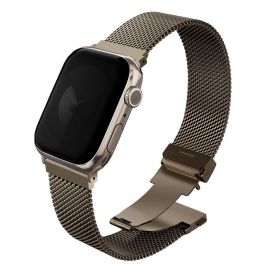 Ремешок Uniq Dante PRO Strap Mesh Steel для Apple Watch 42/41/40/38 мм, Gold, золотой