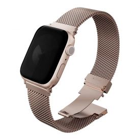 Ремешок Uniq Dante PRO Strap Mesh Steel для Apple Watch 42/41/40/38 мм, Rose, розовый