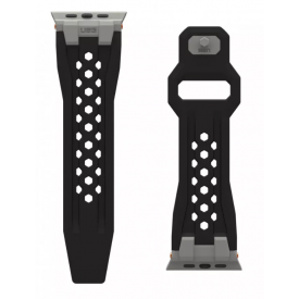 Ремешок Urban Armor Gear (UAG) Monarch для Apple Watch 49/45/44/42 мм, Black/Titanium, черный/титановый