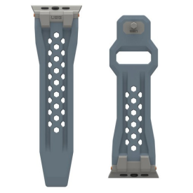 Ремешок Urban Armor Gear (UAG) Monarch для Apple Watch 49/45/44/42 мм, Cloud Blue/Titanium, голубой/титановый