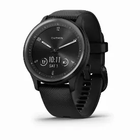 Часы Garmin Vivomove Sport, Silicone Band, Black, черный