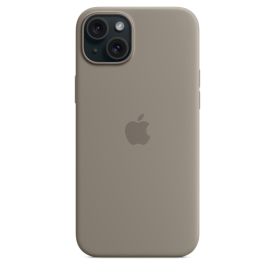 Чехол Apple iPhone 15 Plus Silicone Case with MagSafe, Clay, серый MT133