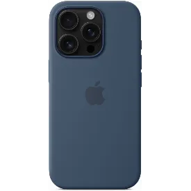 Чехол Apple iPhone 16 Pro Silicone Case Denim, синий MYYK3