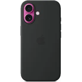 Чехол Apple iPhone 16 Silicone Case Black, черный MYY13