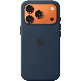 Чехол Apple iPhone 17 Pro Silicone Case Midnight, темно-синий MGFH4