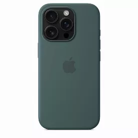 Чехол Apple iPhone 16 Pro Max Silicone Case Lake Green, темно-зеленый