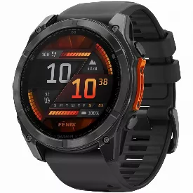 Умные часы Garmin Fenix 8, 51 мм, Amoled, Slate Gray/Black, черный