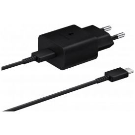 Сетевое зарядное устройство Samsung 15W Power Adapter с кабелем Type-C to Type-C, черный