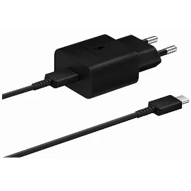 Сетевое зарядное устройство Samsung 15W Power Adapter с кабелем Type-C to Type-C, черный