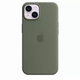 Чехол Apple iPhone 14 Silicone Case with MagSafe, оливковый