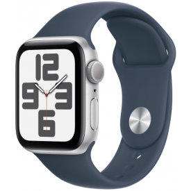 Смарт-часы Apple Watch SE (2023) GPS 44 мм, S/M (140-190 мм), серебристый/синий