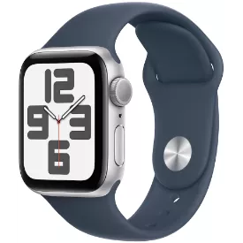 Смарт-часы Apple Watch SE (2023) GPS 44 мм, S/M (140-190 мм), серебристый/синий