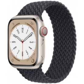 Умные часы Apple Watch Series 8 45 мм, Starlight Braided Solo Loop, 6 размер, тёмная ночь