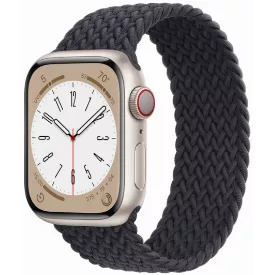 Умные часы Apple Watch Series 8 45 мм, Starlight Braided Solo Loop, 9 размер, тёмная ночь