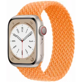 Умные часы Apple Watch Series 8 45 мм, Starlight Braided Solo Loop, 9 размер, оранжевый