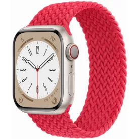 Умные часы Apple Watch Series 8 45 мм, Starlight Braided Solo Loop, 9 размер, красный
