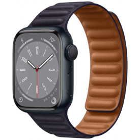 Умные часы Apple Watch Series 8 41 мм, Midnight Leather Link M/L, темно-фиолетовый