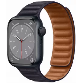 Умные часы Apple Watch Series 8 41 мм, Midnight Leather Link S/M, темно-фиолетовый
