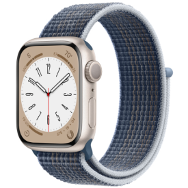 Умные часы Apple Watch Series 8 45 мм, Starlight Sport Loop, синий, размер S/M