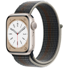 Умные часы Apple Watch Series 8 45 мм, Starlight Sport Loop, тёмная ночь, размер S/M	