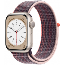 Умные часы Apple Watch Series 8 45 мм, Starlight Sport Loop, фиолетовый, размер S/M