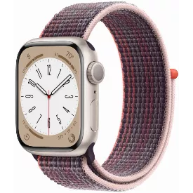 Умные часы Apple Watch Series 8 41 мм, Starlight Sport Loop, фиолетовый, размер M/L
