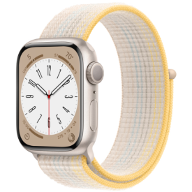 Умные часы Apple Watch Series 8 45 мм, Starlight Sport Loop, желтый, размер S/M