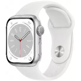Умные часы Apple Watch Series 8 41 мм, серебристый/белый, размер S/M