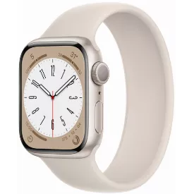 Умные часы Apple Watch Series 8 45 мм, Starlight Solo Loop, 9 размер, бежевый