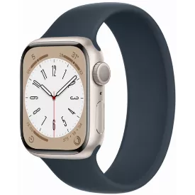 Умные часы Apple Watch Series 8 41 мм, Starlight Solo Loop, 1 размер, синий