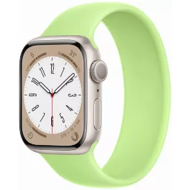 Умные часы Apple Watch Series 8 45 мм, Starlight Solo Loop, 9 размер, зеленый