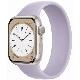 Умные часы Apple Watch Series 8 45 мм, Starlight Solo Loop, 9 размер, фиолетовый