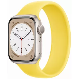Умные часы Apple Watch Series 8 41 мм, Starlight Solo Loop, 1 размер, желтый
