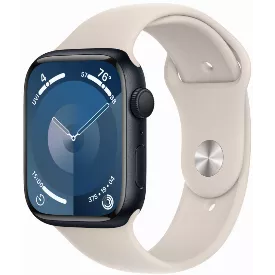 Умные часы Apple Watch Series 9 45 мм, S/M 130-180, Aluminium Case GPS, /бежевый, Midnight, тёмная ночь