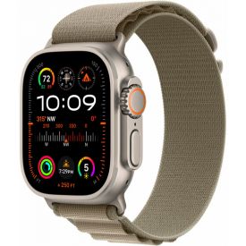 Часы Apple Watch Ultra 2 49 мм, M, Titanium Case with Olive Alpine Loop