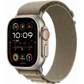 Часы Apple Watch Ultra 2 49 мм, S, Titanium Case with Olive Alpine Loop