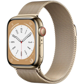Умные часы Apple Watch Series 8 41 мм, сталь/золотая петля