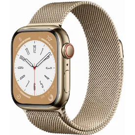 Умные часы Apple Watch Series 8 41 мм, сталь/золотая петля