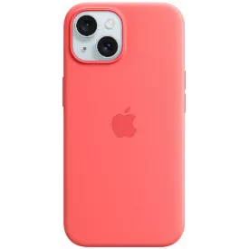 Чехол для iPhone 15 Silicone Case with MagSafe, гуава