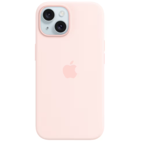 Чехол для iPhone 15 Silicone Case with MagSafe, розовый