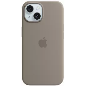 Чехол для iPhone 15 Silicone Case with MagSafe, бежевый