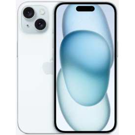 Смартфон Apple iPhone 15 128 ГБ, голубой, Dual SIM (nano SIM+eSIM)